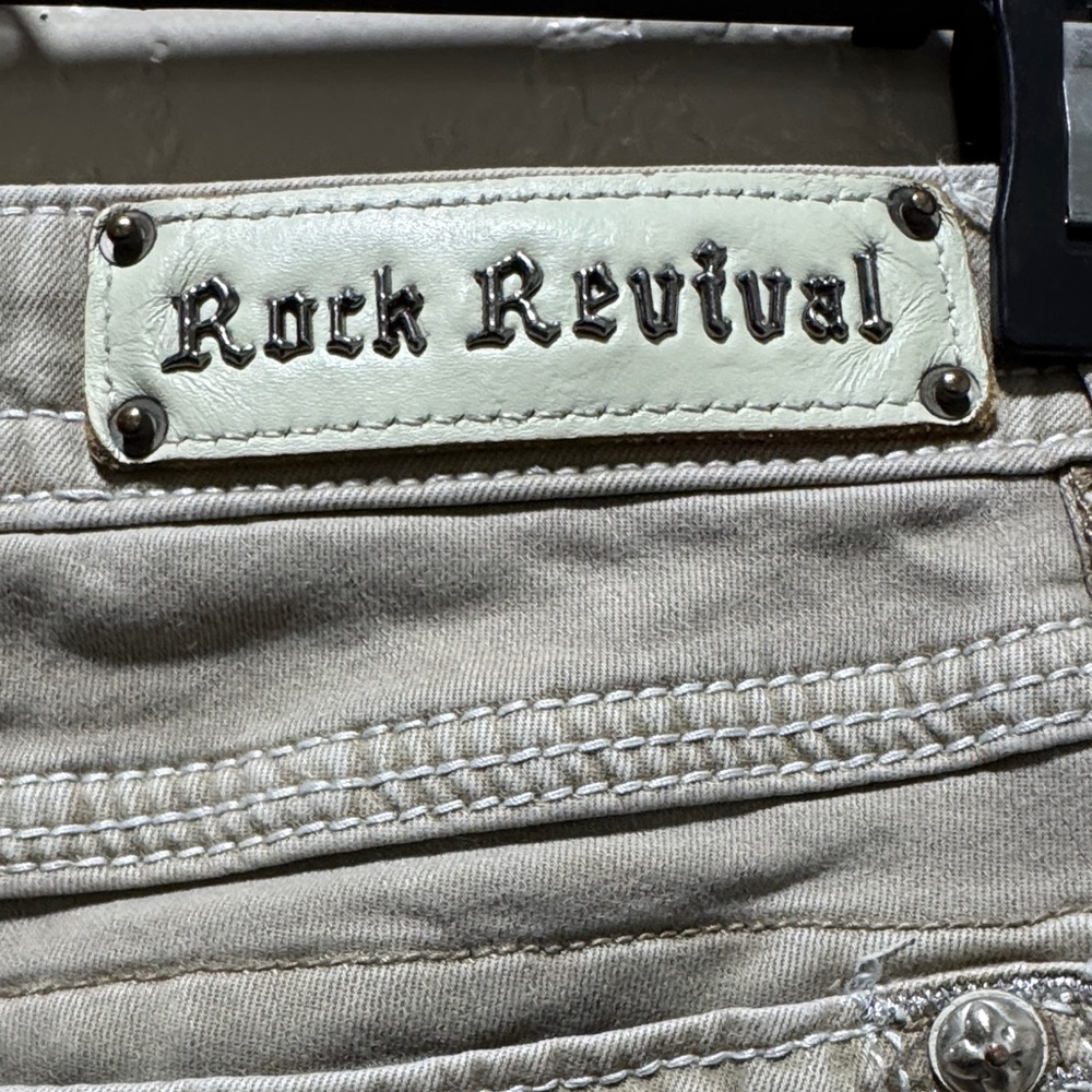 Rock Revival Women's Tan Straight Leg Jeans - Picture 6 of 10